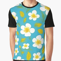 A Cool And Fresh Flower Pattern Reminiscent Of Summer Graphic T Shirt