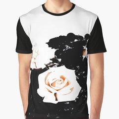 Retro Rose Peach Graphic T-Shirt