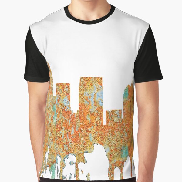 Atlanta Georgia Skyline Rust Graphic T Shirt