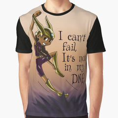 African American Girl Superhero Graphic T-Shirt