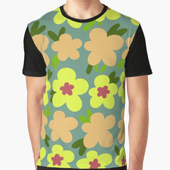 Stay Groovy Retro Flowers 2 Graphic T-Shirt