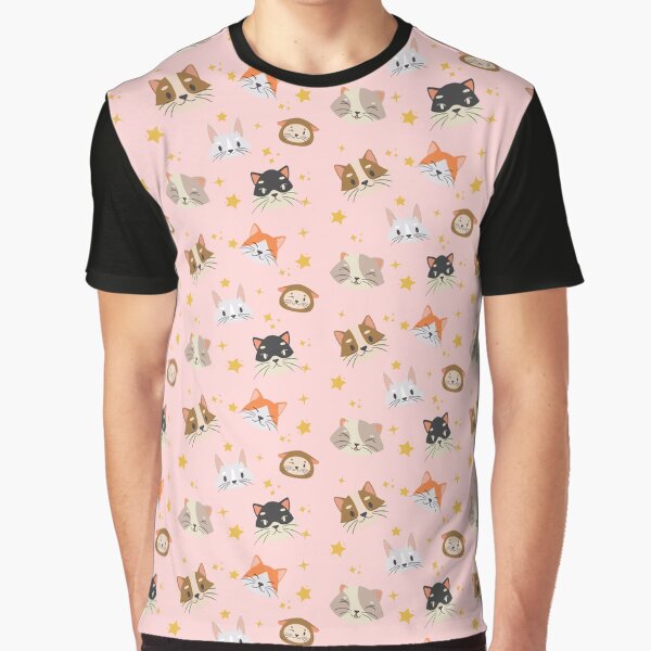 Cute Kitties - pink Graphic T-Shirt