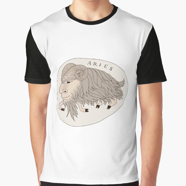 Aries Zodiac Sign Design Graphic T Shirt