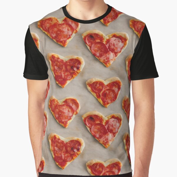 Heart Shaped Pizzas - Seamless Pattern Graphic T-Shirt