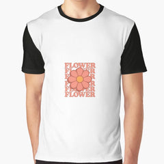 Retro Flower Power – Bold 70s Typography Art Graphic T-Shirt
