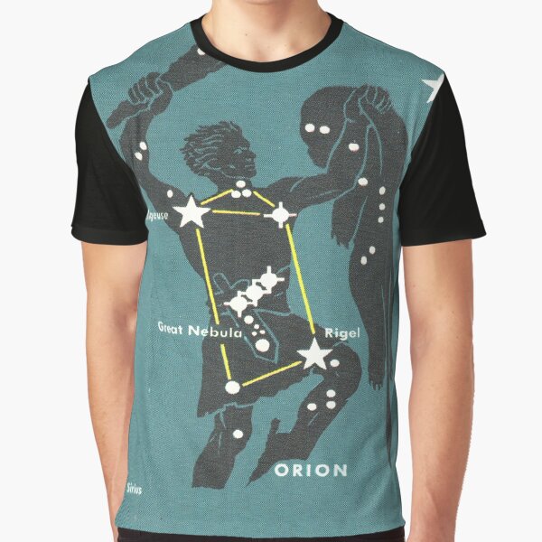 Orion Constellation - Vintage Retro Star Map Graphic T-Shirt