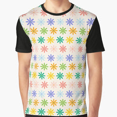 Retro Flower Small Scale Graphic T-Shirt