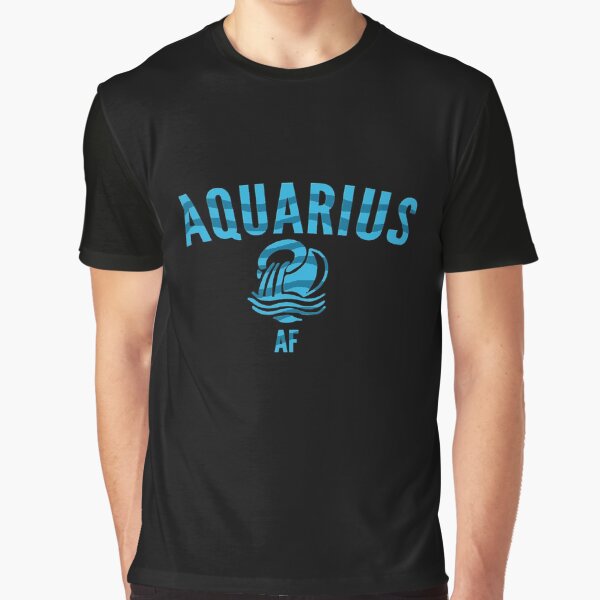 A Zodiac Sign Test Aquarius Black Graphic T-Shirt