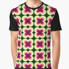 Retro Flower Power Pattern – Seamless Vibrant Floral Design Graphic T-Shirt