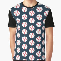 baseball - baseballs on dark blue Graphic T-Shirt