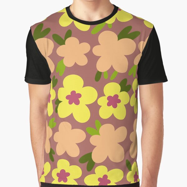 Stay Groovy Retro Flowers 5 Graphic T-Shirt