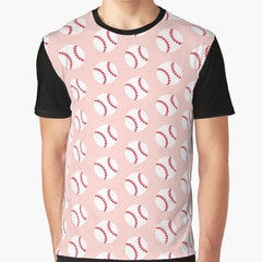 baseball - baseballs on pink Graphic T-Shirt