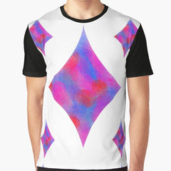 Checked Pattern As Colored Graphic T Shirt