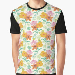 70S Flower Power Surface Pattern Graphic T Shirt