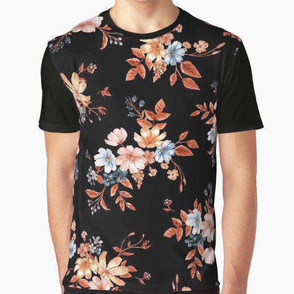 All Over Flower pattern Graphic T-Shirt