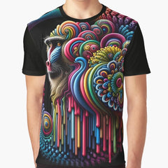 Abstract Baboon 2 Graphic T Shirt