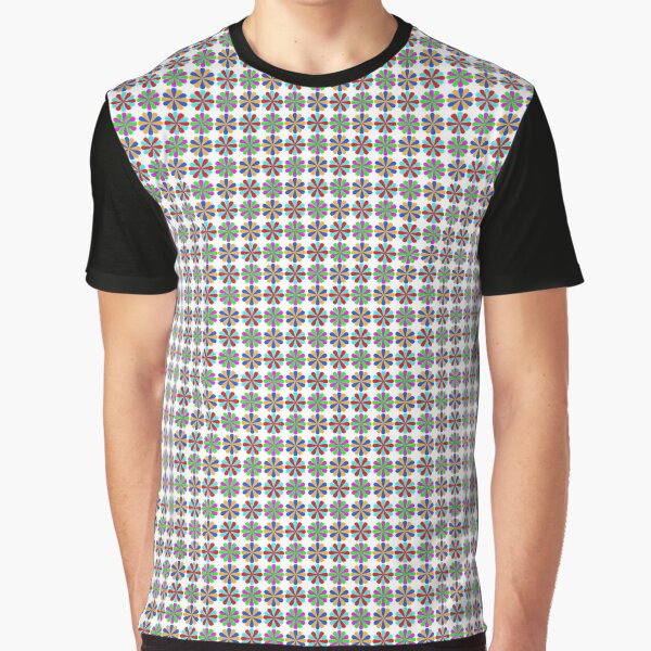 Retro Flower Tile Graphic T-Shirt