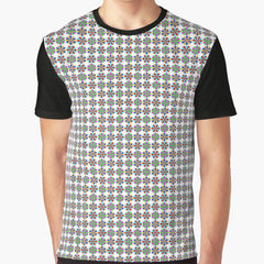 Retro Flower Tile Graphic T-Shirt