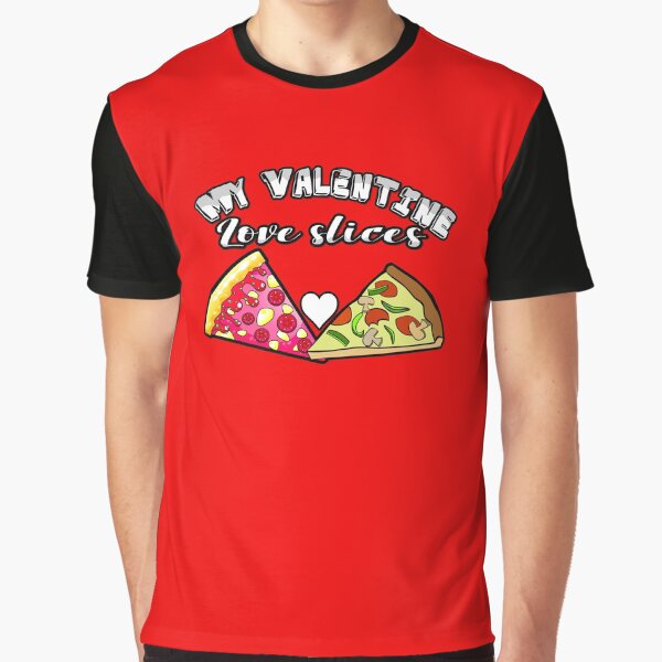 My Valentine Love Slices Red Graphic T-Shirt
