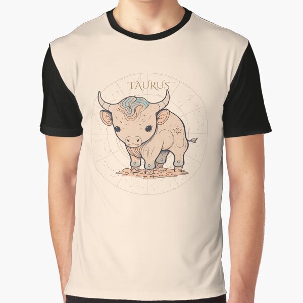 Taurus Zodiac Illustration Graphic T-Shirt