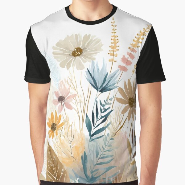 Abstract Flower Graphic T Shirt