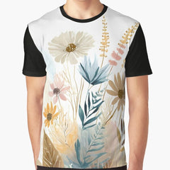 Abstract Flower Graphic T Shirt