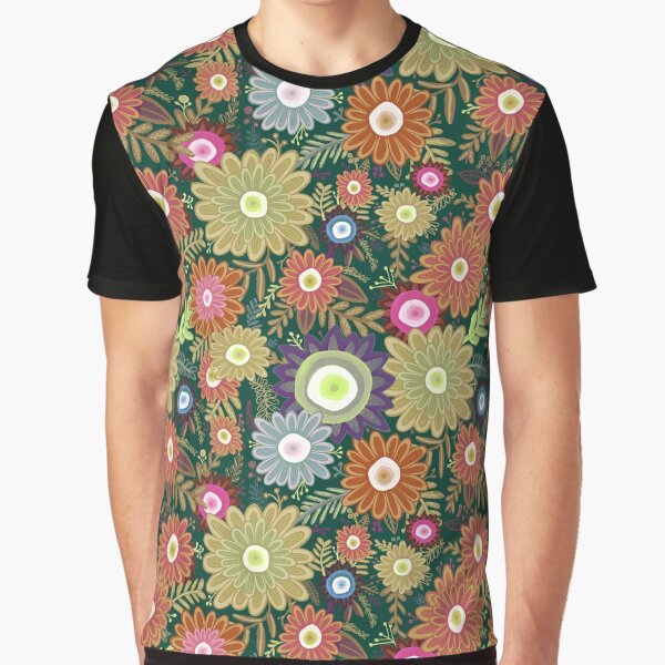 Retro Summer Garden Graphic T-Shirt