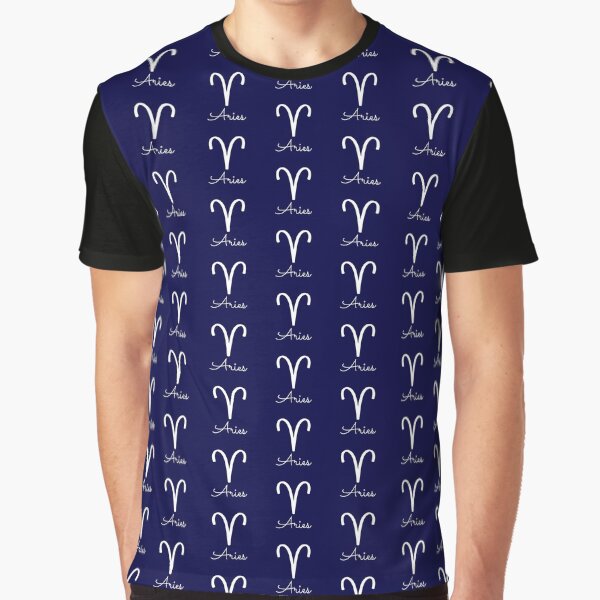 Aries Zodiac Pattern Graphic T Shirt