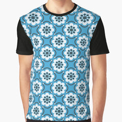 Blue flower Graphic T-Shirt