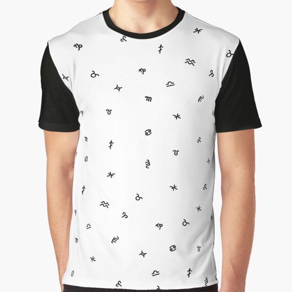 A Zodiac symbols Pattern Graphic T-Shirt