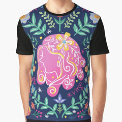 Virgo Woman Sign Zodiac Horoscope Astrological Art, Earth sign Astrology, Starry night, dark background Graphic T-Shirt