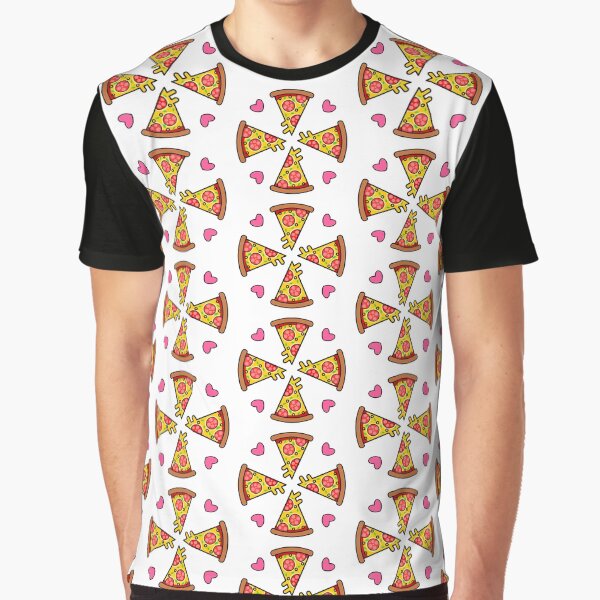 Yummy Pizza Slices Mandara Pattern Graphic T-Shirt