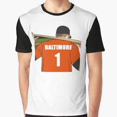 Baltimore Baseball Jersey Number 1 Fan Graphic T-Shirt
