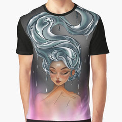 Aquarius zodiac sign Graphic T-Shirt