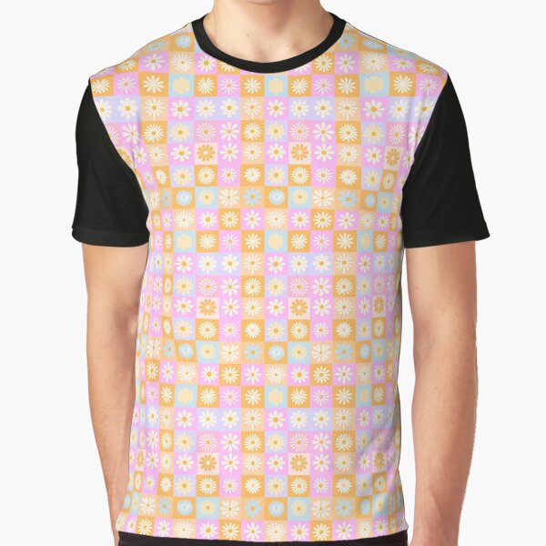 Retro colourful flower pattern Graphic T-Shirt