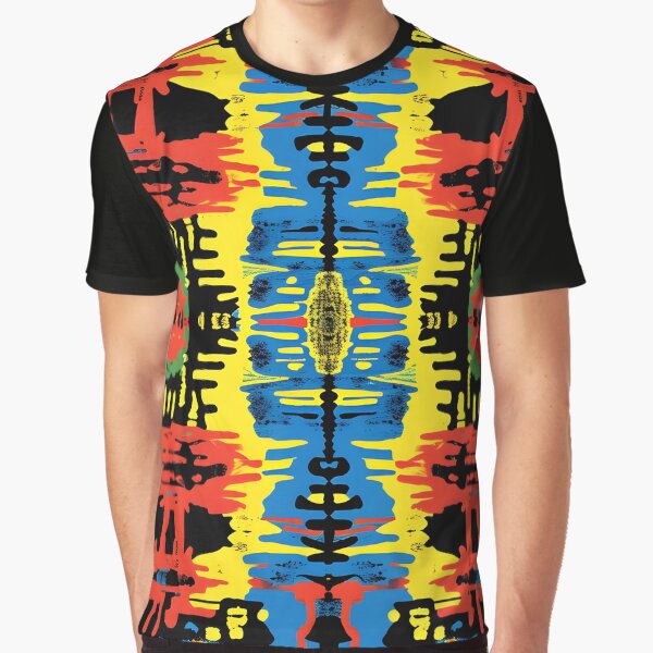 African Tie Dye Pattern Solar Sun Harvest Graphic T Shirt
