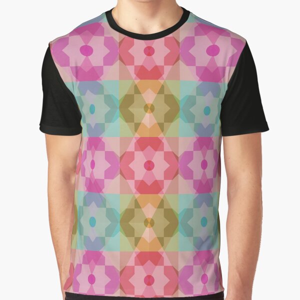 Mod Flower Squares Graphic T-Shirt