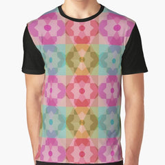 Mod Flower Squares Graphic T-Shirt