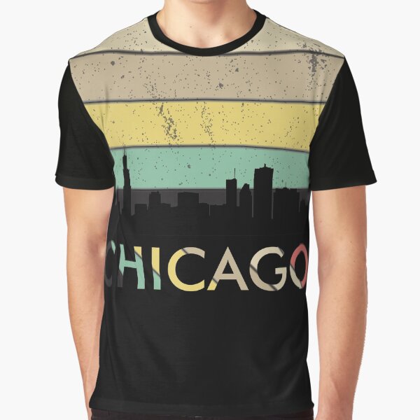 CHICAGO vintage design, silhouette design, sunset design, atlanta skyline Graphic T-Shirt