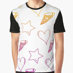 All I Need Is Love And Pizza. Pizza Pattern. Graphic T-Shirt