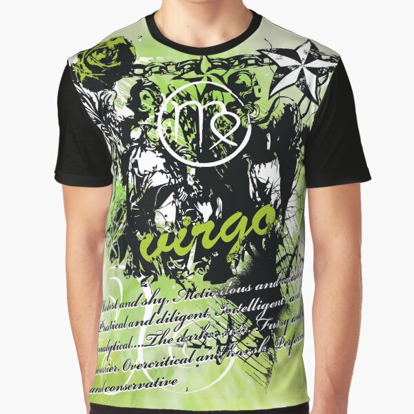 Zodiac Virgo, Aug 23 - Sept 22 (Earth Sign Green) Graphic T-Shirt