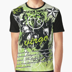 Zodiac Virgo, Aug 23 - Sept 22 (Earth Sign Green) Graphic T-Shirt