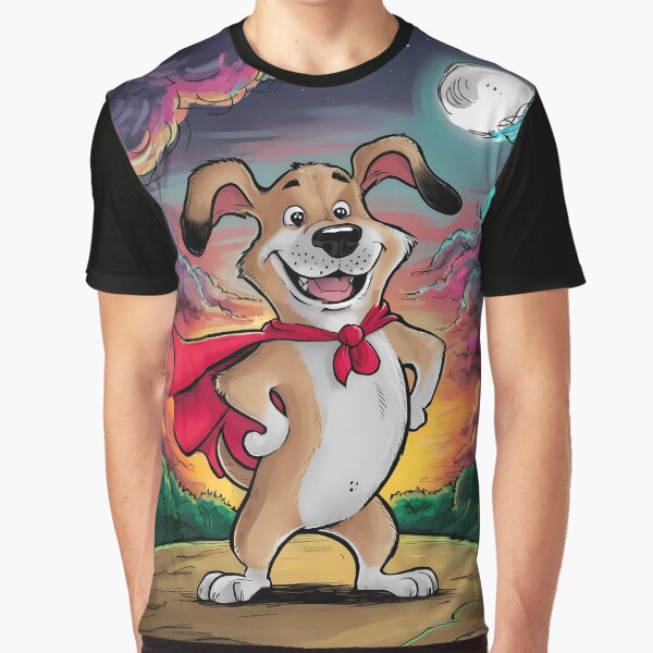 A Superhero Dog | Heroic Pet Design | Funny Dog Lover Art | Canine Hero Adventures | Bold and Playful Typography Graphic T-Shirt