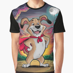 A Superhero Dog | Heroic Pet Design | Funny Dog Lover Art | Canine Hero Adventures | Bold and Playful Typography Graphic T-Shirt