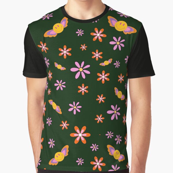 Retro groovy flower pattern Graphic T-Shirt