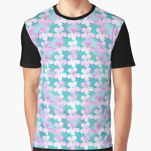 Pattern wild geranium flower power Graphic T-Shirt