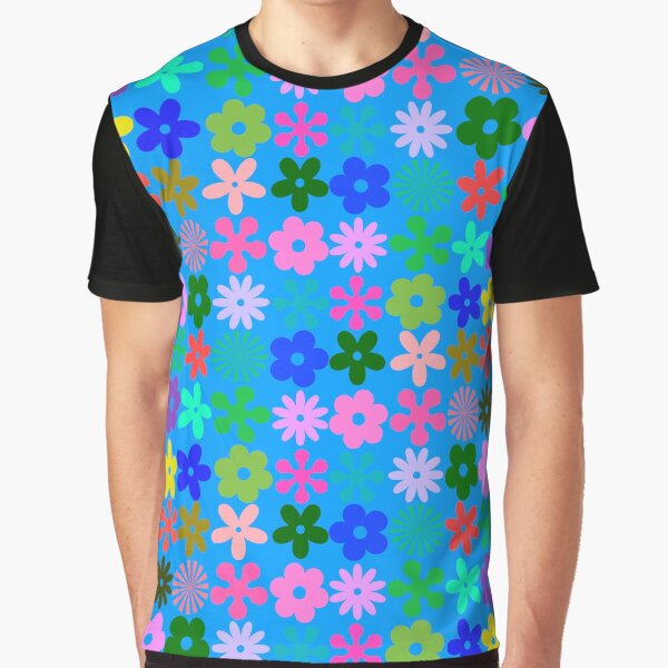 Hippie Flower Pattern Graphic T-Shirt