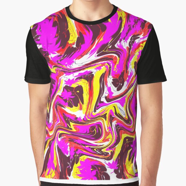 Pink liquid retro style Graphic T-Shirt