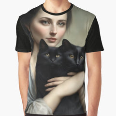 Gothic Pet Love Art Graphic T-Shirt