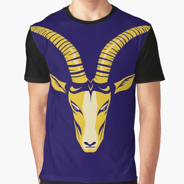 Amalthaea The Golden Goat Dark Blue Graphic T Shirt
